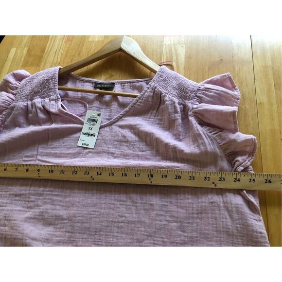 Style & Co Flutter-Sleeve V-Neck Top NWT Size 2X - Picture 13 of 13